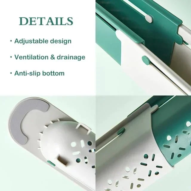 Ausziehbares Spülbeckenregal mit Handtuchhalter | Verstellbares Spülenregal mit Belüftung | Werkzeuglose Montage
