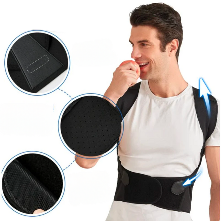 Posture corrector back support | Discreet under clothing &amp; adjustable straps | Supports upright posture, comfortable for everyday use