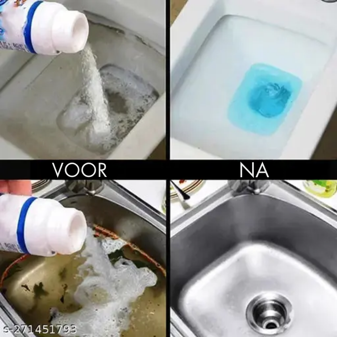 Drain Cleaner 110 g Against Clogs | Quickly Dissolves Hair, Grease &amp; Soap Residue | For Kitchen, Bathroom &amp; Shower, Easy to Use