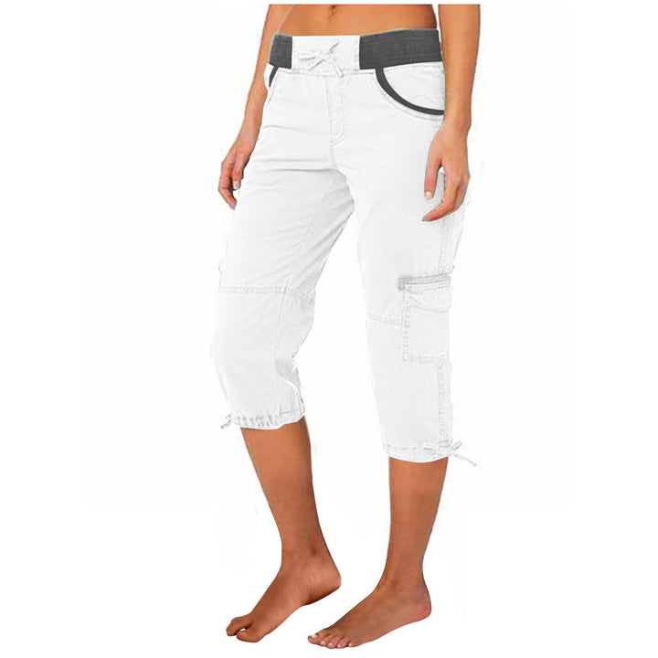 Damen Weitbein-Hose | A-Linien Hose aus Baumwolle mit verstellbarer Taille und lockerer Passform