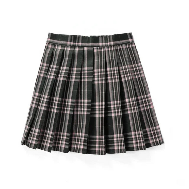 Pleated plaid skirt for women | Mini
