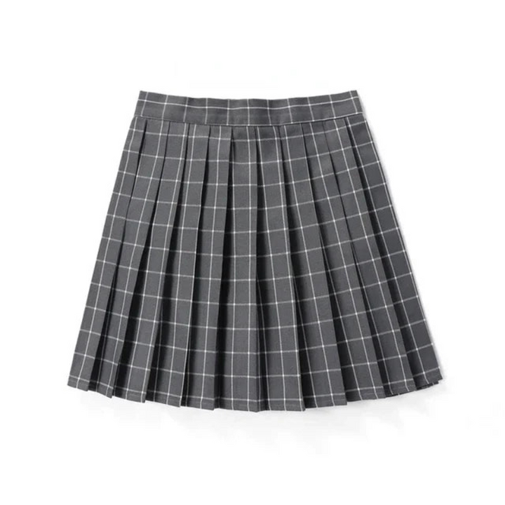 Pleated plaid skirt for women | Mini