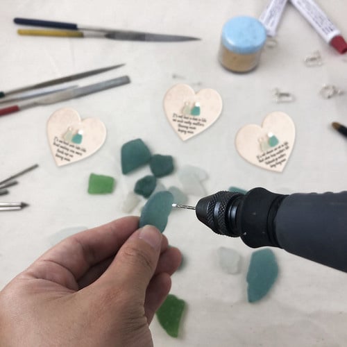 AquaHeart – Handgefertigte Meerglas-Freundschaftsdekoration