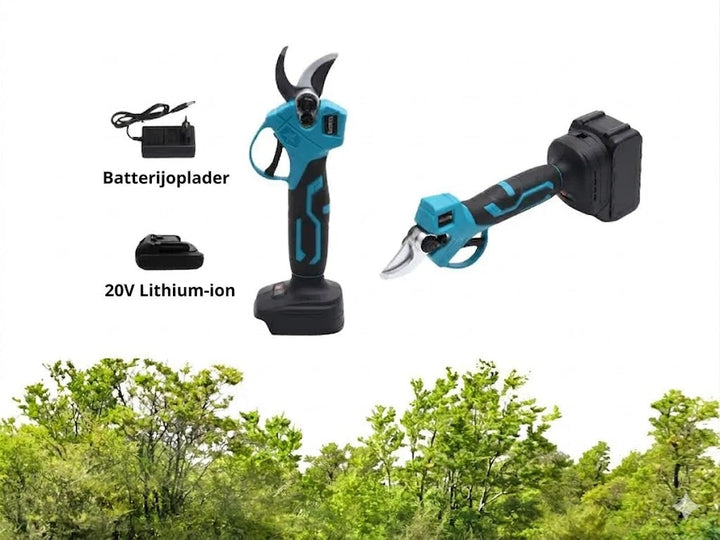 Elektrische Akku-Gartenschere 20V | Astschere mit bürstenlosem Motor &amp; 3 cm Schnittstärke | Akku inklusive