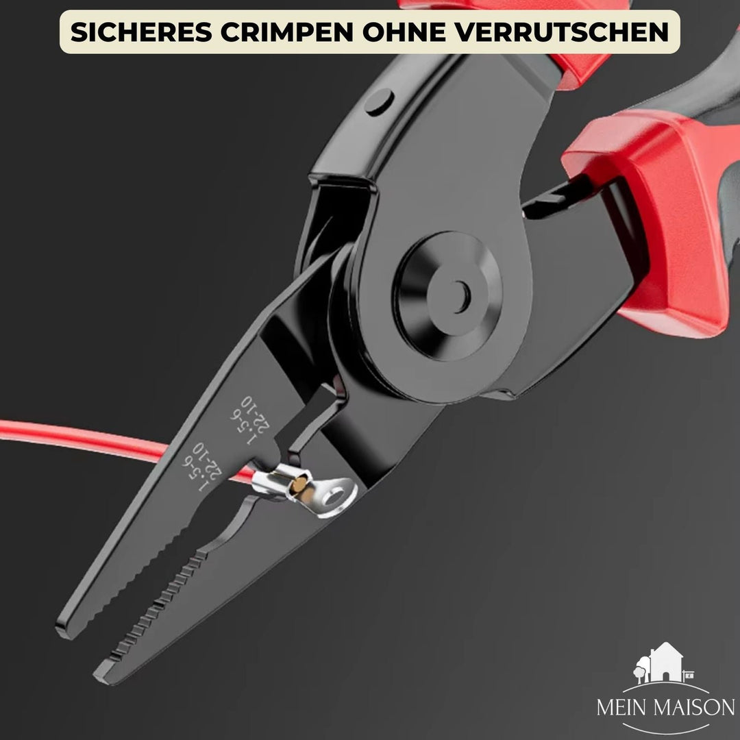 5-in-1 Multifunktionszange aus Werkzeugstahl | Schnellwechsel-Aufsätze | Schneiden, Crimpen, Biegen, Klemmen &amp; Schrauben