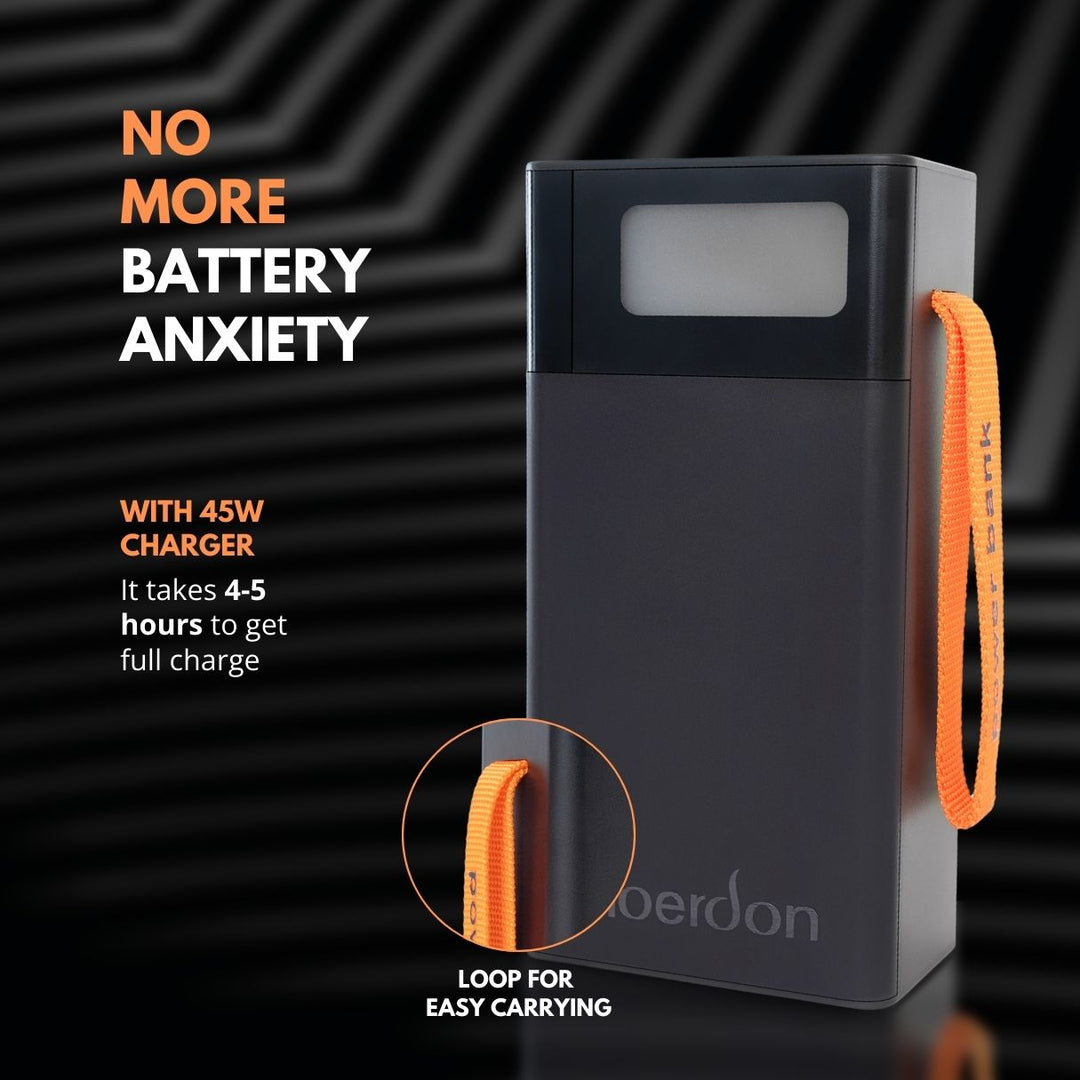 Laptop Powerbank | 40.000 mAh mit 100 W PD Schnellladefunktion für Laptops, Tablets und Smartphones