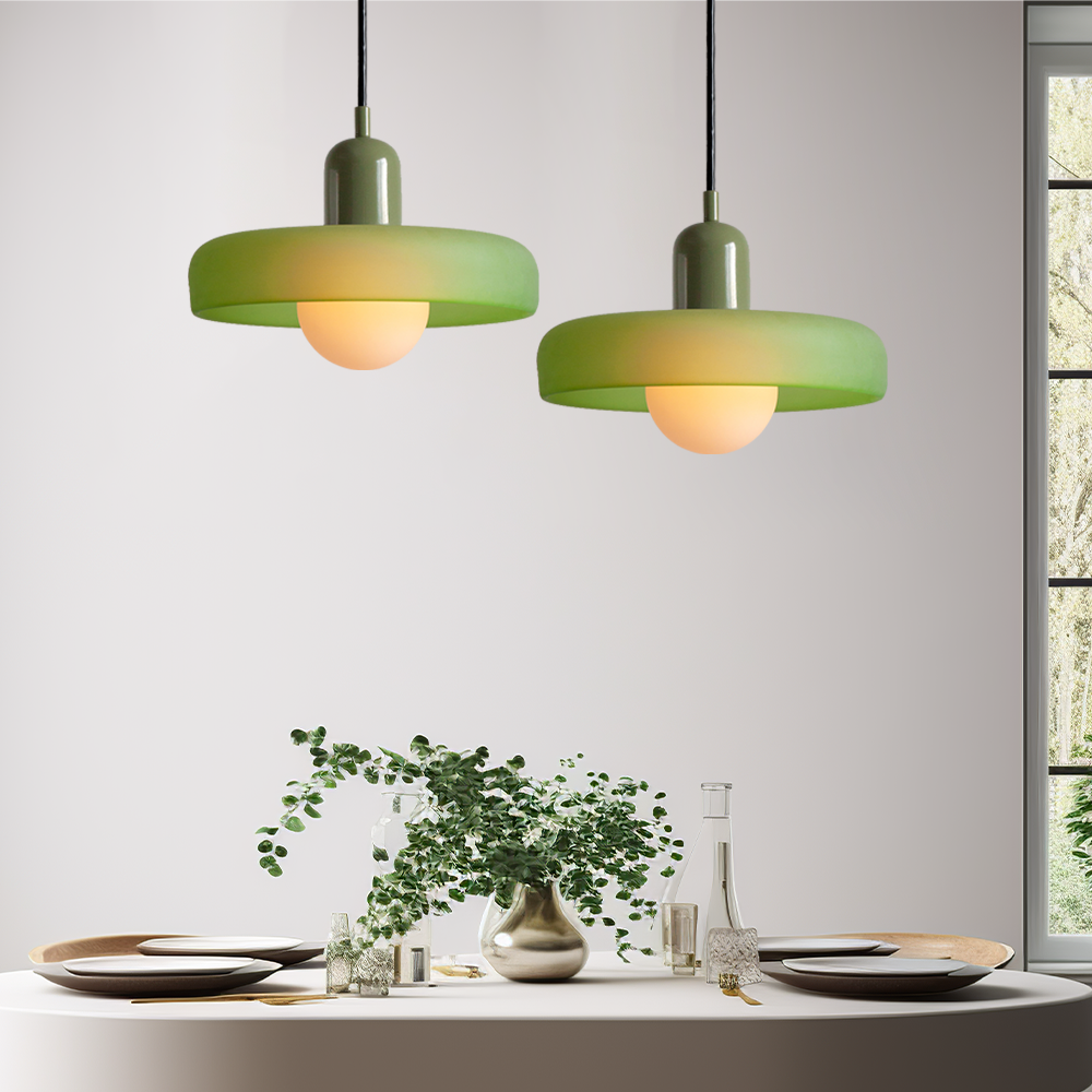 Pendant lamp made of metal &amp; glass with stained glass look | Ø25/Ø35 cm, G9 socket | Adjustable suspension | Crystal look