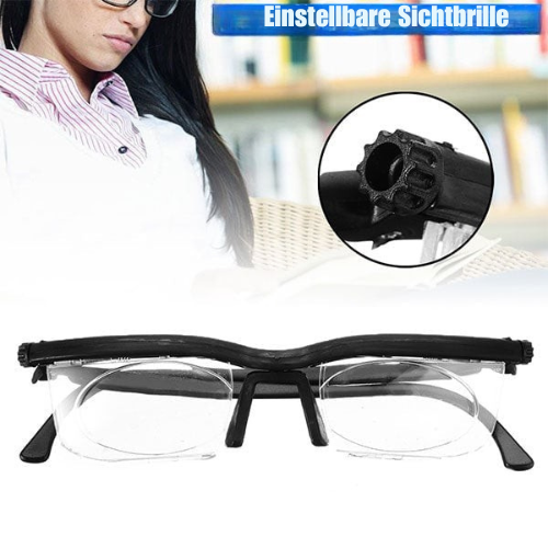 Verstellbare Lesebrille stufenlos –6 bis +3 Dioptrien | TR90 ultraleicht 27 g &amp; stoßfest | HD-Gläser entspiegelt | Unisex