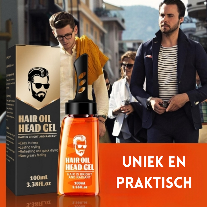 Haarstyling Gel-Kamm 2-in-1 | 100 ml starker Halt ohne Kleben | präziser Auftrag für Volumen &amp; Textur | 1+1 Set