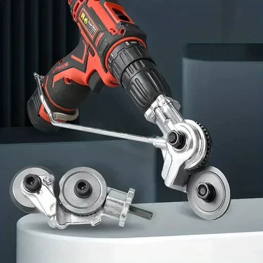 Bohrmaschinen-Blechschneider | Metall-Schneideaufsatz für Bleche bis 0,8 mm mit werkzeugloser Montage