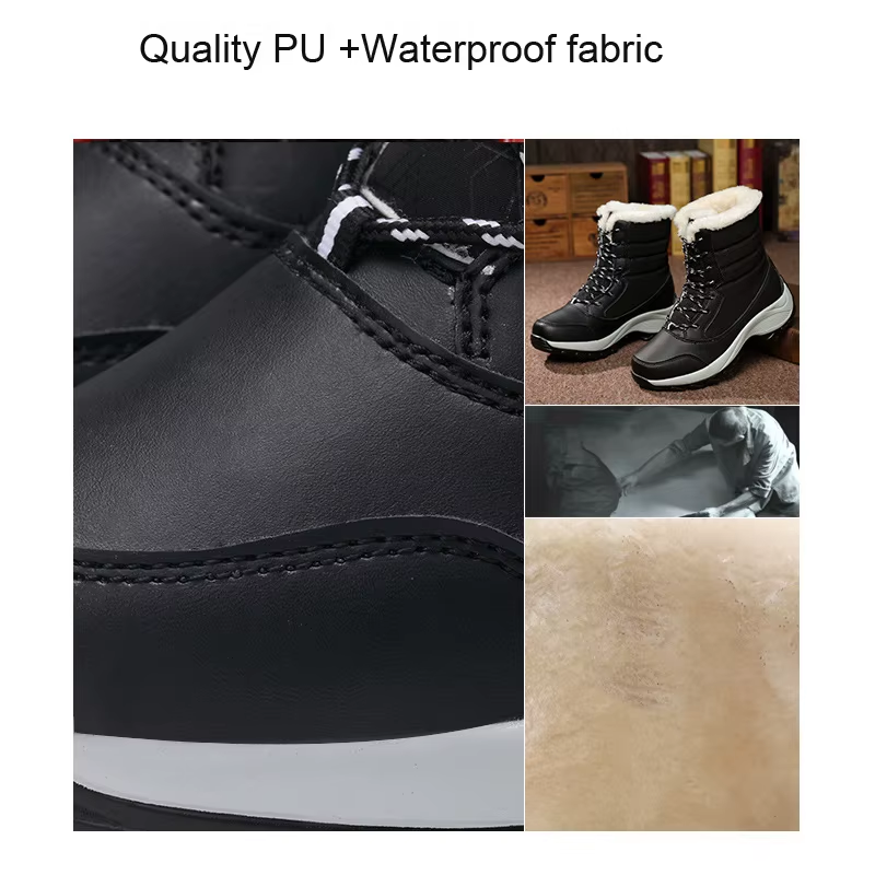 Damen Winterstiefel wasserdicht und warm gefüttert | Schnürstiefel mit rutschfester Profilsohle für Schnee, Regen und kalte Tage
