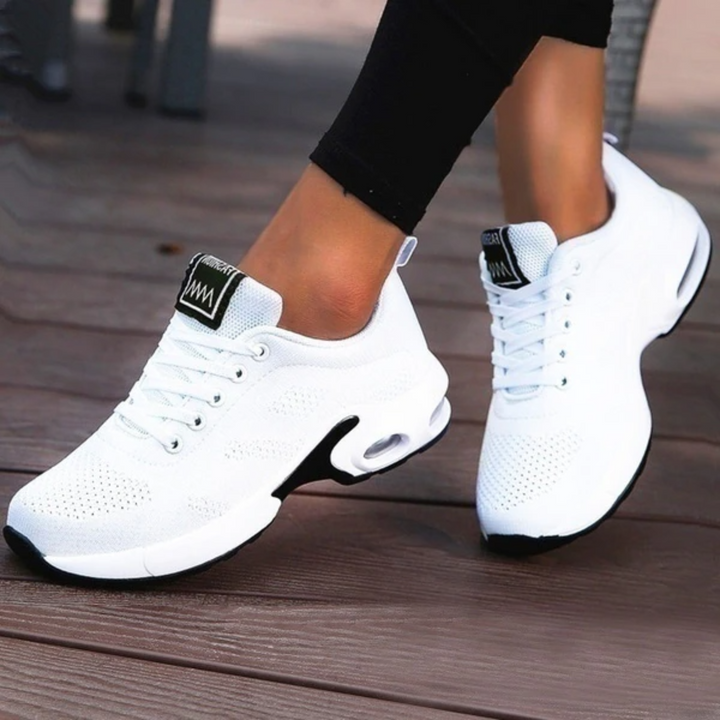 Damen Orthopädische Sneaker mit Mesh | Leicht &amp; atmungsaktiv | Stoßdämpfung &amp; ergonomische Sohle | Für Alltag &amp; Sport