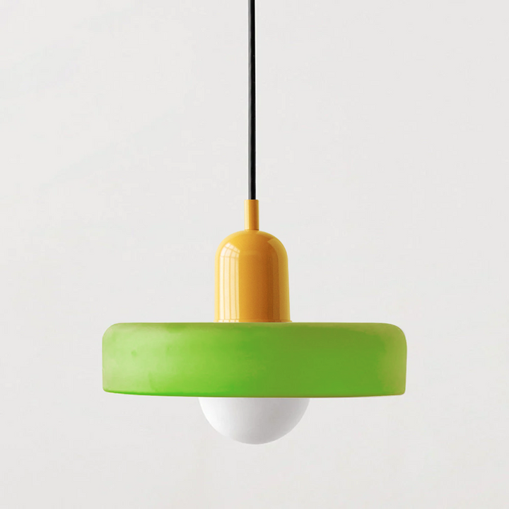 Pendant lamp made of metal &amp; glass with stained glass look | Ø25/Ø35 cm, G9 socket | Adjustable suspension | Crystal look