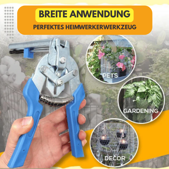 Nagelringzange mit 600 Clips | Käfigzange aus 65Mn-Stahl | Ergonomisches Werkzeug für Draht- &amp; Zaunmontage