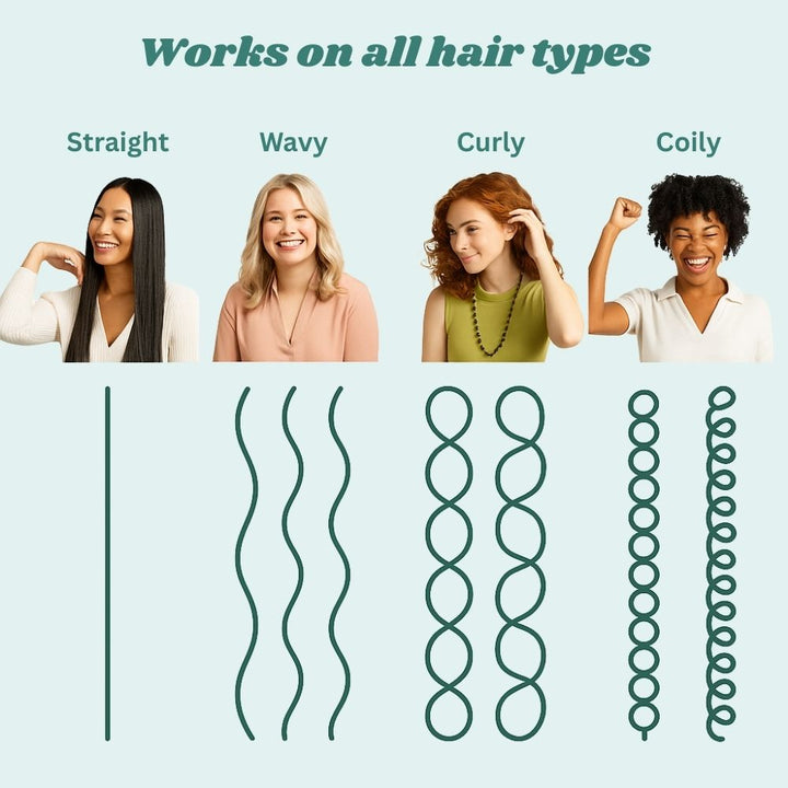 Lockenbürste zum Entwirren &amp; Definieren (2er-Set) | Für nasses &amp; trockenes Haar, reduziert Frizz | Vegane Borsten | Grün/Beige