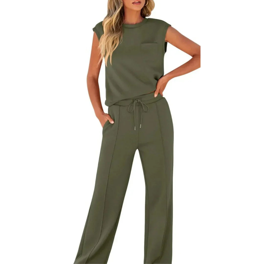 Summer loungewear set for women | Soft &amp; breathable, light &amp; airy | Co-ord two-piece for home &amp; on the go | Relaxed fit
