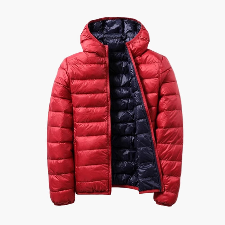 Damen Wende-Steppjacke mit Kapuze | Wendbare Übergangsjacke mit Reißverschluss und Seitentaschen für vielseitige Looks