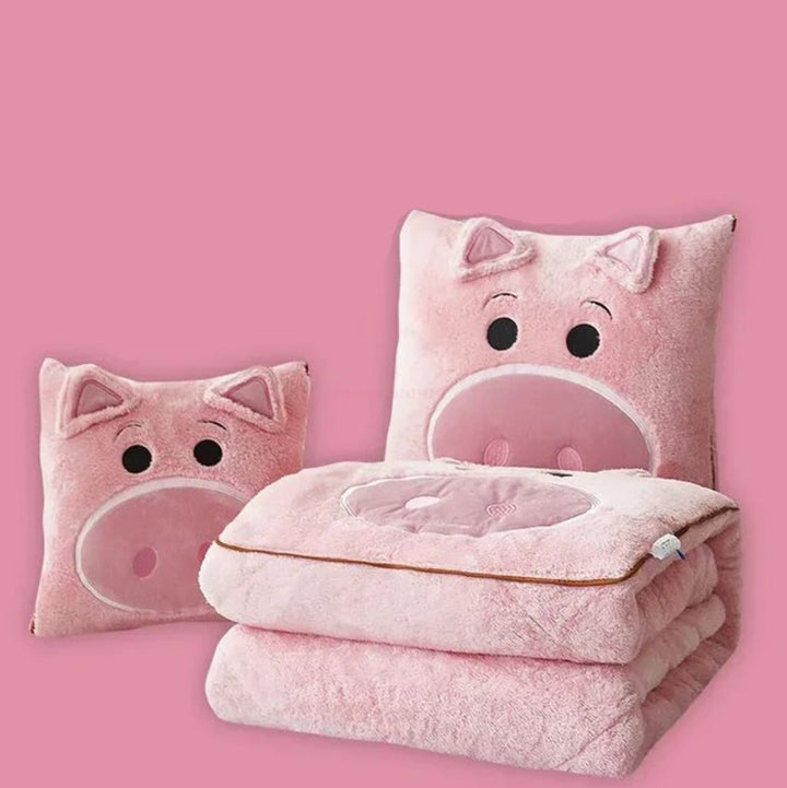 2-in-1 plush pillow-blanket | Usable as pillow, unfolds into blanket | Ultra-soft &amp; warm | Sizes: 90×190 to 200×200