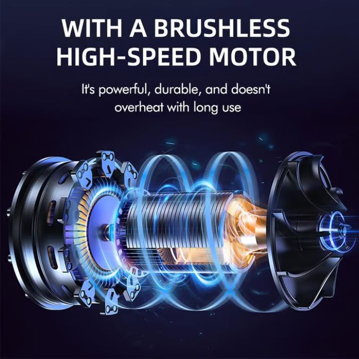Kabelloser Luftstaubbläser mit Turbinen-Power | 200 mph Luftstrom, 150.000 U/min | Wiederaufladbar, ABS | Für PC, Auto &amp; Haushalt