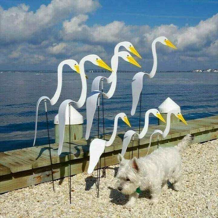 Wind chime garden metal birds | Moving sculpture for balcony &amp; terrace | Weatherproof, handmade, easy to assemble