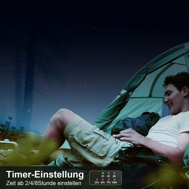 Portable solar camping fan | LED light &amp; 20800 mAh power bank | Sun breeze