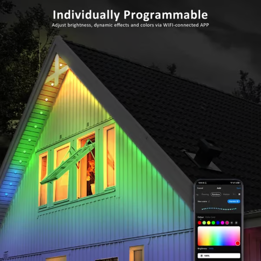 EverGlow – Smarte Regenbogen-LED-Außenbeleuchtung