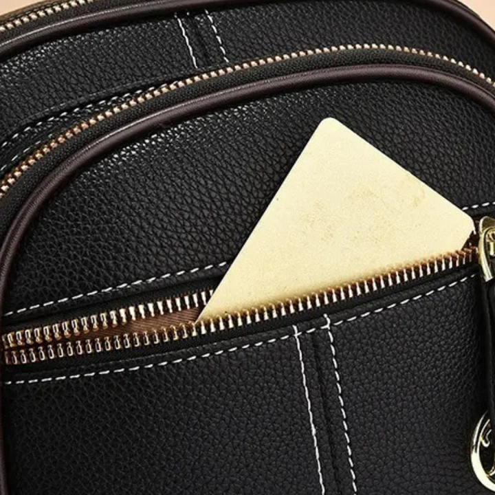 Crossbody/shoulder bag with multiple compartments | Compact &amp; organized with zipper | Adjustable strap | Everyday travel-proof