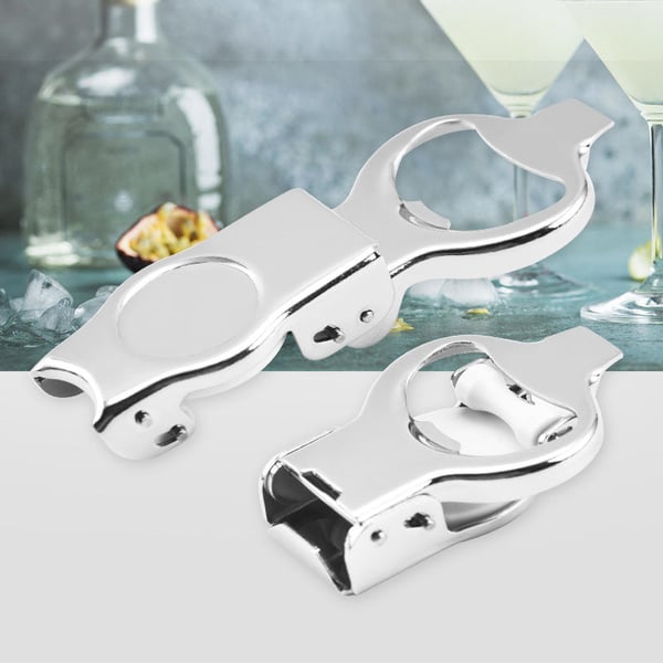 Bottle opener with airtight reseal – GripSeal | Keeps carbonation twice as long | Foldable, strong leverage