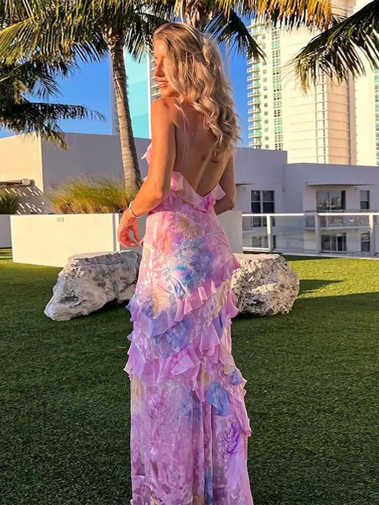 Damen Sommerkleid | Buntes Rüschen-Design | Luftig &amp; vielseitig | Clementine