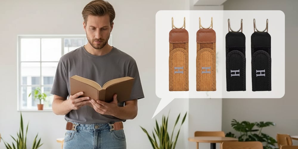 Elastischer Gürtel | Ohne Löcher, stufenlos verstellbar und flexibel für Jeans, Chinos und Freizeithosen