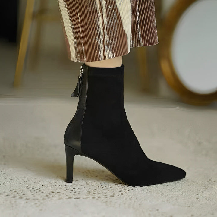 Damen Stiefel mit hohem Absatz | Schlanke Passform für elegante Looks &amp; sicheren Halt | Paisley Absatzstiefel