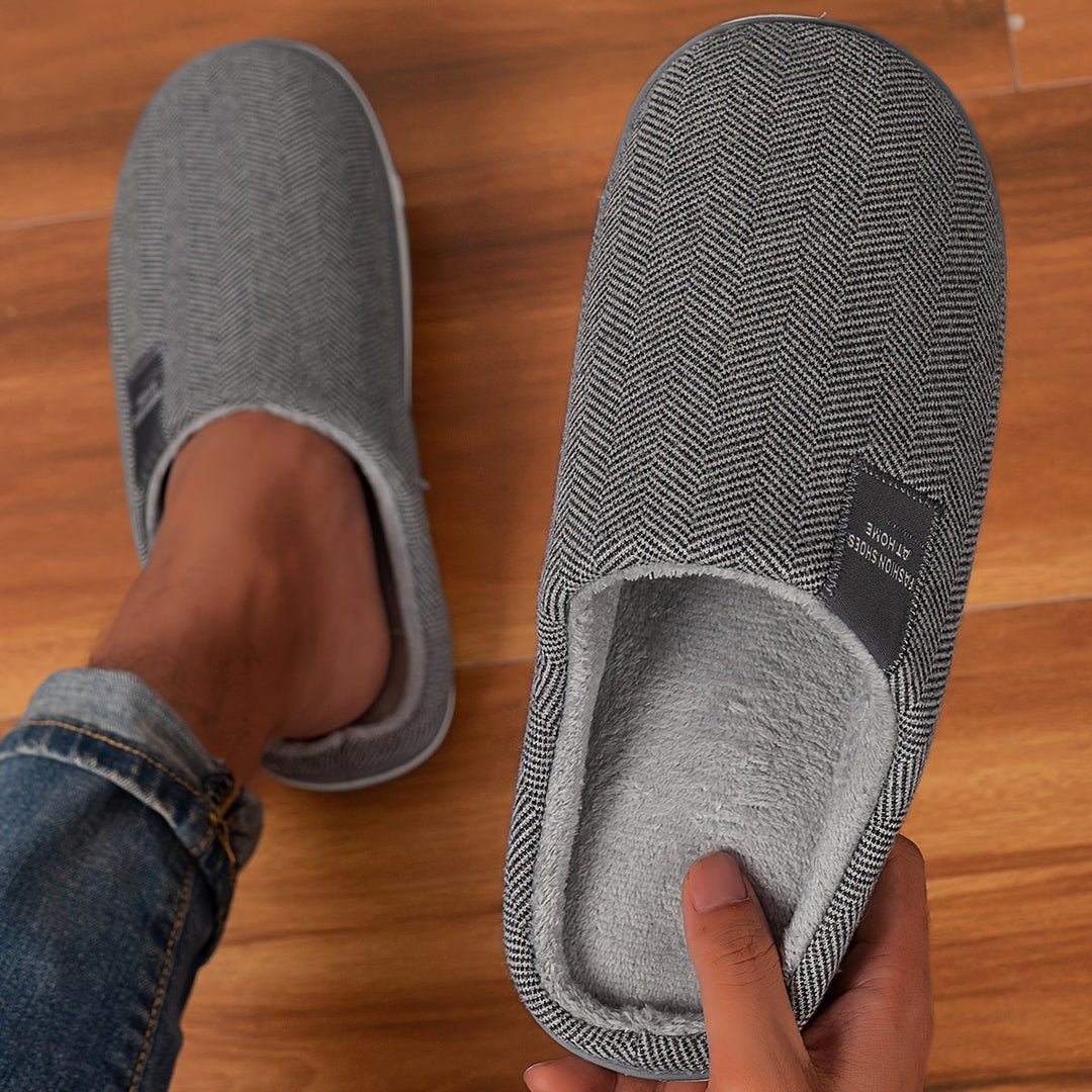 Herren Hausschuhe warm und bequem | Weiche Pantoffeln mit geräumiger Passform für Zuhause, Homeoffice und kalte Tage