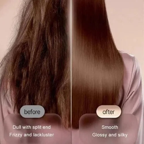 Hair straightening brush with ions | Anti-frizz comb | Quick straightener for all hair types
