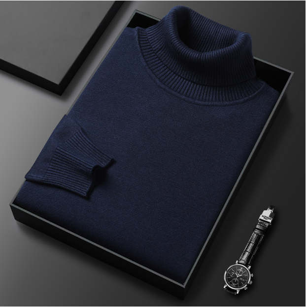 Herren Rollkragenpullover aus Kaschmir-Baumwoll-Mix | 80% Kaschmir, weich &amp; warm | Regular Fit für Büro &amp; Alltag