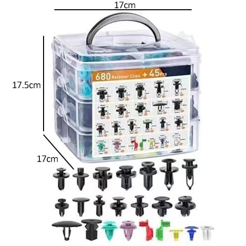 SnapGuard – 725 clips de fixation auto – kit de base