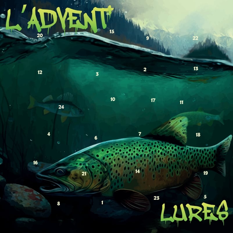 Angler advent calendar with 24 premium lures | Ready to use including hooks | For fresh &amp; saltwater, gift for anglers