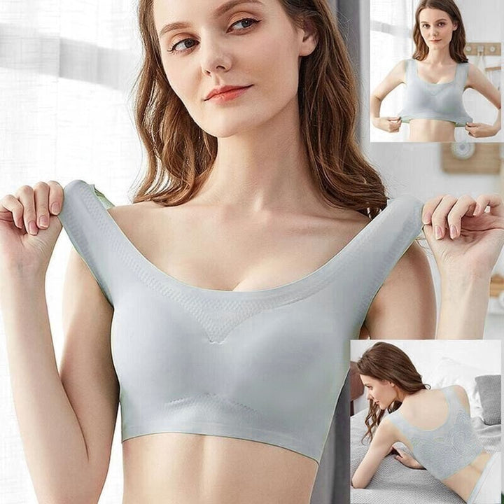 Damen Plus-Size Komfort-BH ohne Bügel | Kühler Soft-BH mit glatter Passform | Größen M-7XL