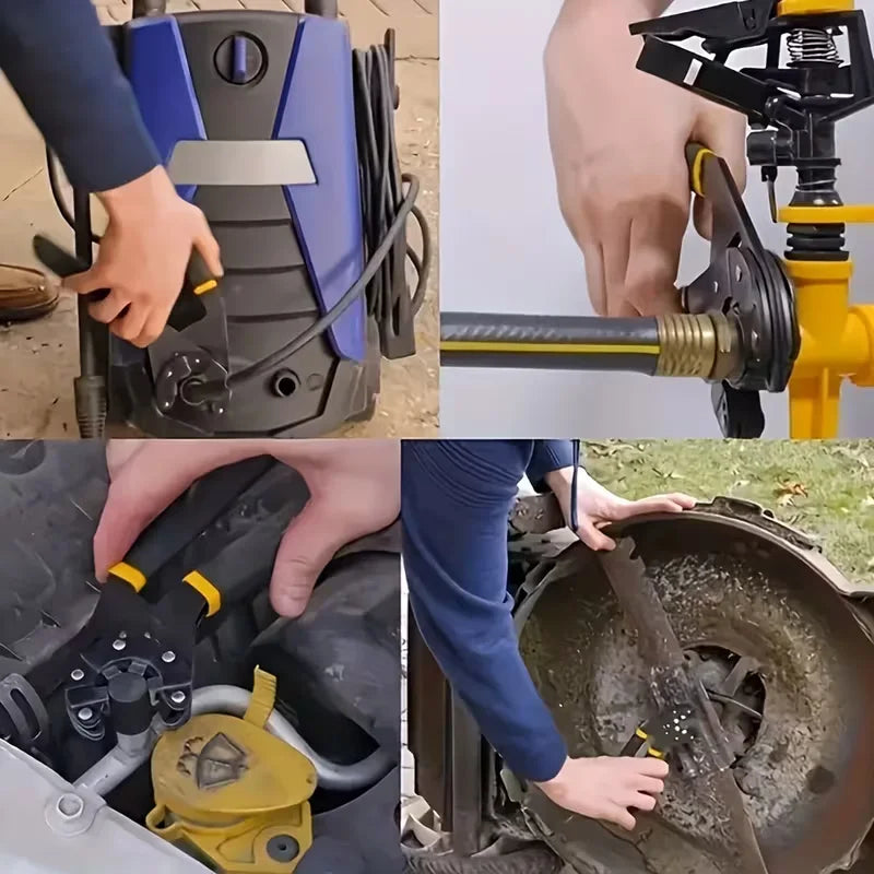 Kompakter Schraubenschlüssel aus Karbonstahl | Rutschfester Zahngriff | ReachHard Pro für enge Räume