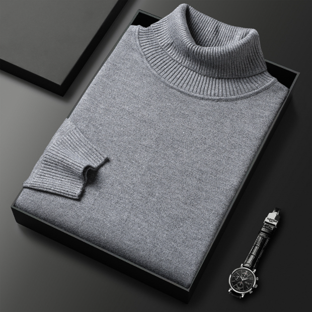 Herren Rollkragenpullover aus Kaschmir-Baumwoll-Mix | 80% Kaschmir, weich &amp; warm | Regular Fit für Büro &amp; Alltag
