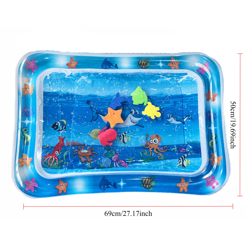 Wasser-Spielmatte für Katzen | Interaktive Katzenmatte mit Fischmotiven | Kühlende Spielmatte aus PVC