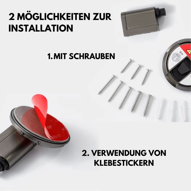 Magnetischer Türstopper rostfrei – stoppt Zuschlagen sofort | Kleben oder Schrauben | Schutz für Wände &amp; Finger