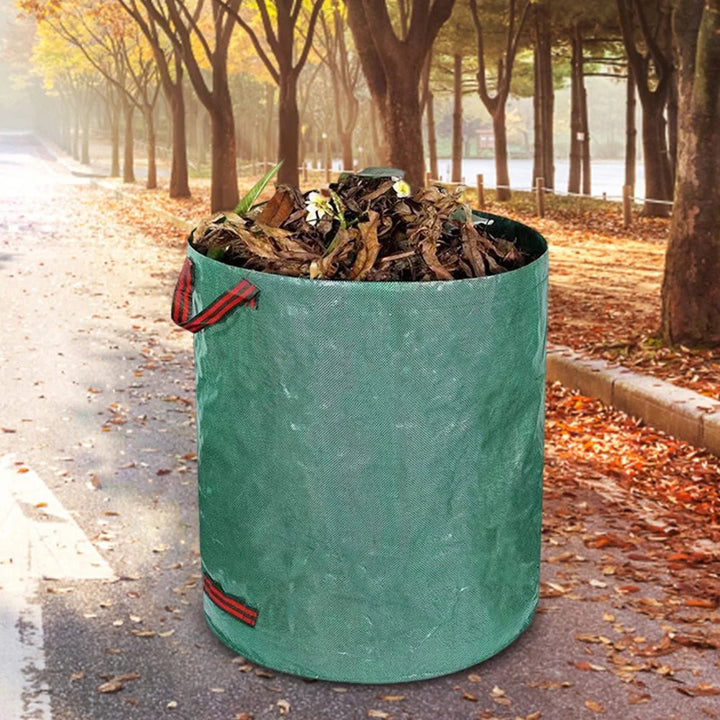 Gartenabfallsack aus reißfestem Polypropylen | 60–300 L Laubsack mit verstärkten Griffen | Faltbar, extra große Öffnung