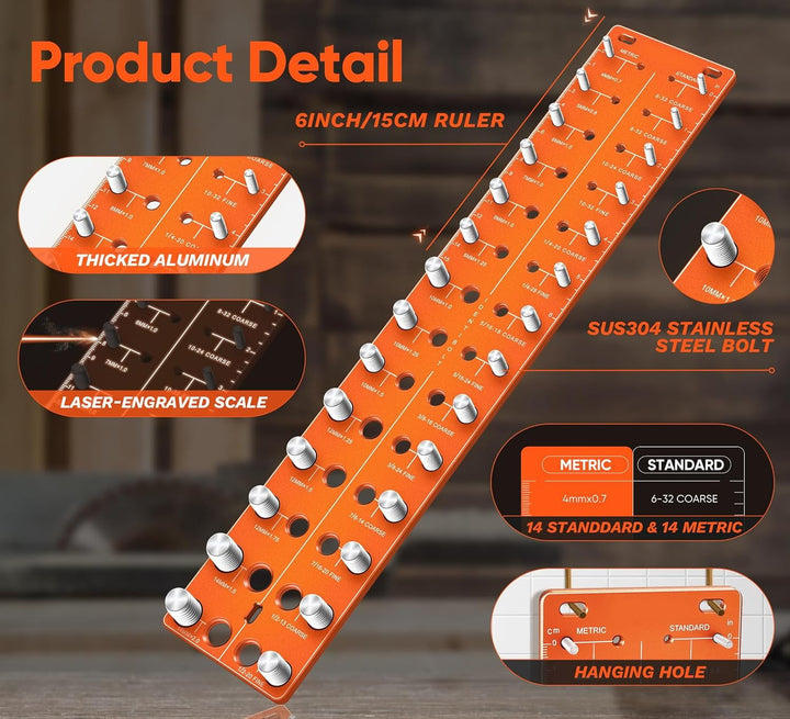BoltPro - Professional Thread Gauge for Nuts and Bolts