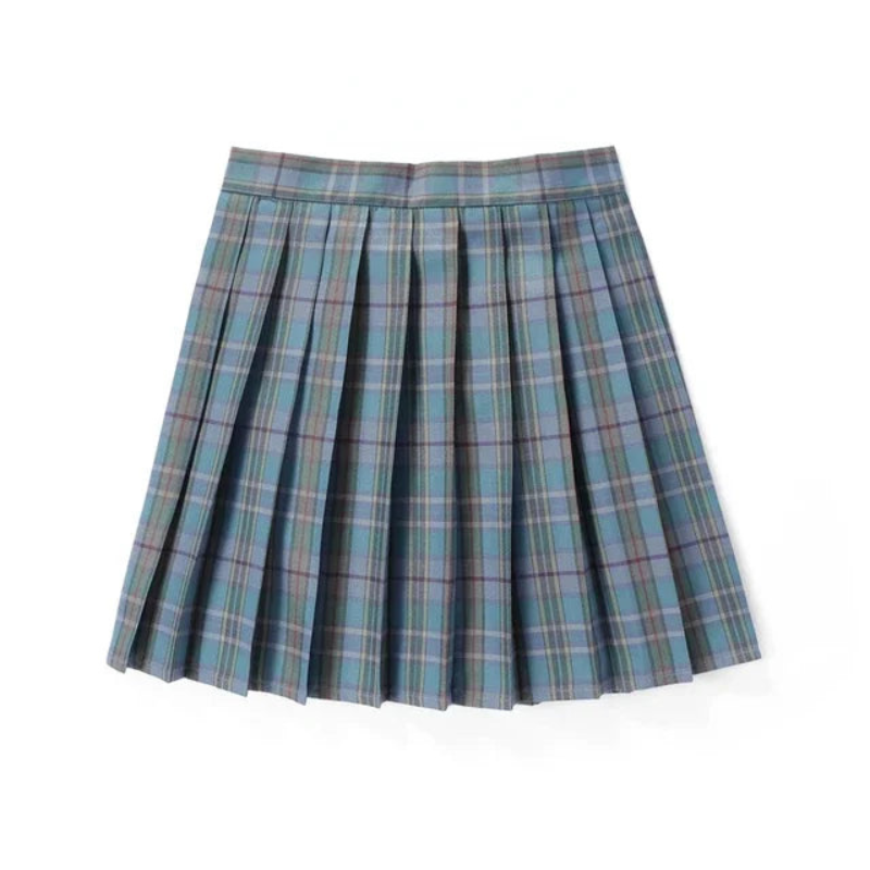 Pleated plaid skirt for women | Mini