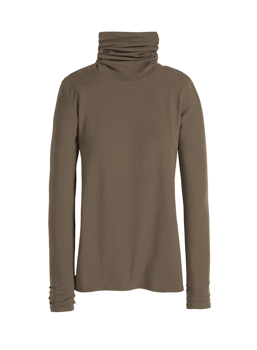 Damen Rollkragen-Top aus Baumwolle | Figurbetontes Langarmshirt mit weicher atmungsaktiver Stoffqualität und Stretch