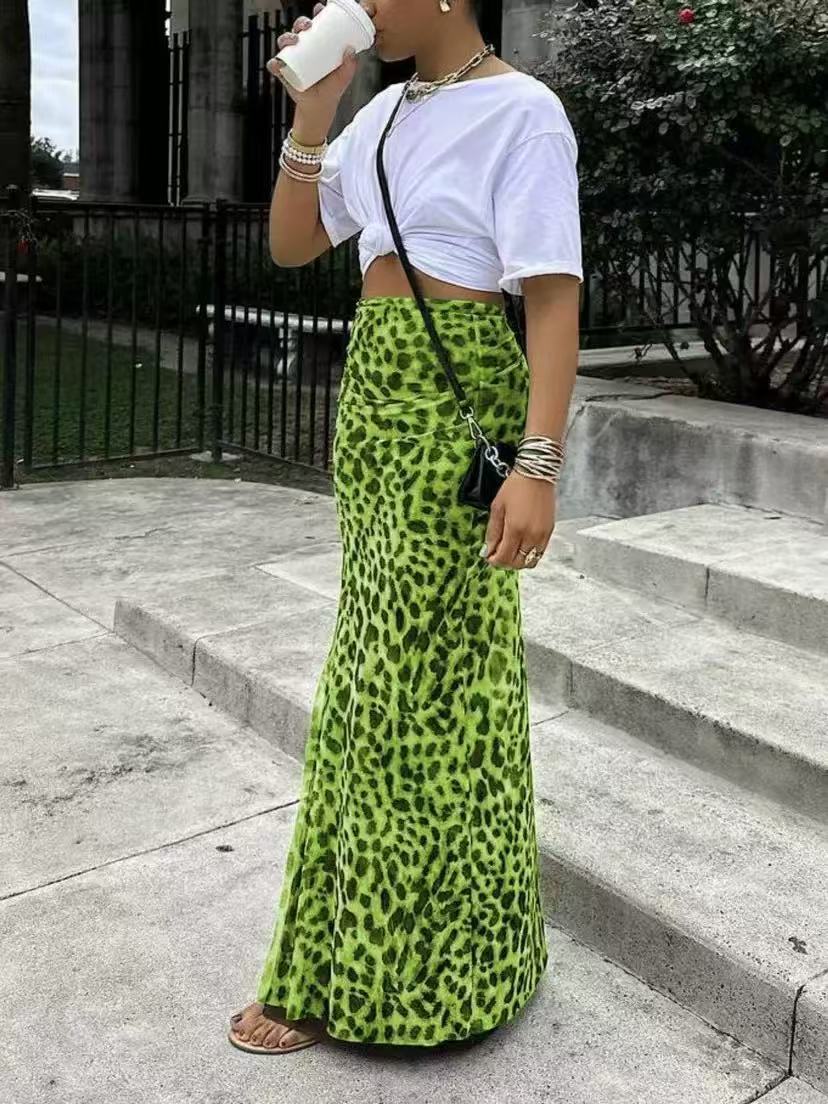 WildCurve – Leopardmuster-BodyDamen Leopardenrock | High-Waist Bodycon Maxirock mit figurbetonter Passformcon-Rock mit hohem Bund