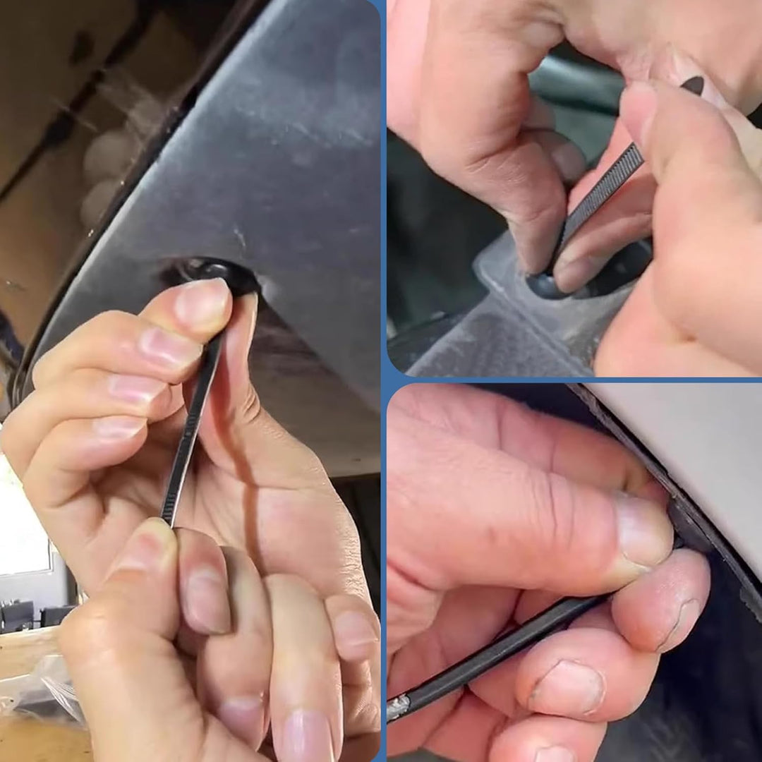 Wiederverwendbare Auto-Befestigungsclips 9 × 2 cm | Ein-Klick-Verschluss | UV-beständiges Nylon | Für Stoßfänger, Verkleidungen &amp; Kabel