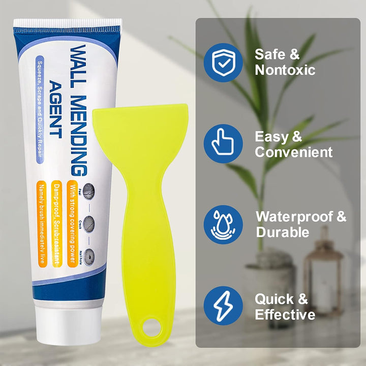 Wand-Reparaturpaste mit Dosierspitze | Trocknet in Minuten für nahtloses Finish | Für Gips, Beton &amp; gestrichene Wände | Sauber aufzutragen