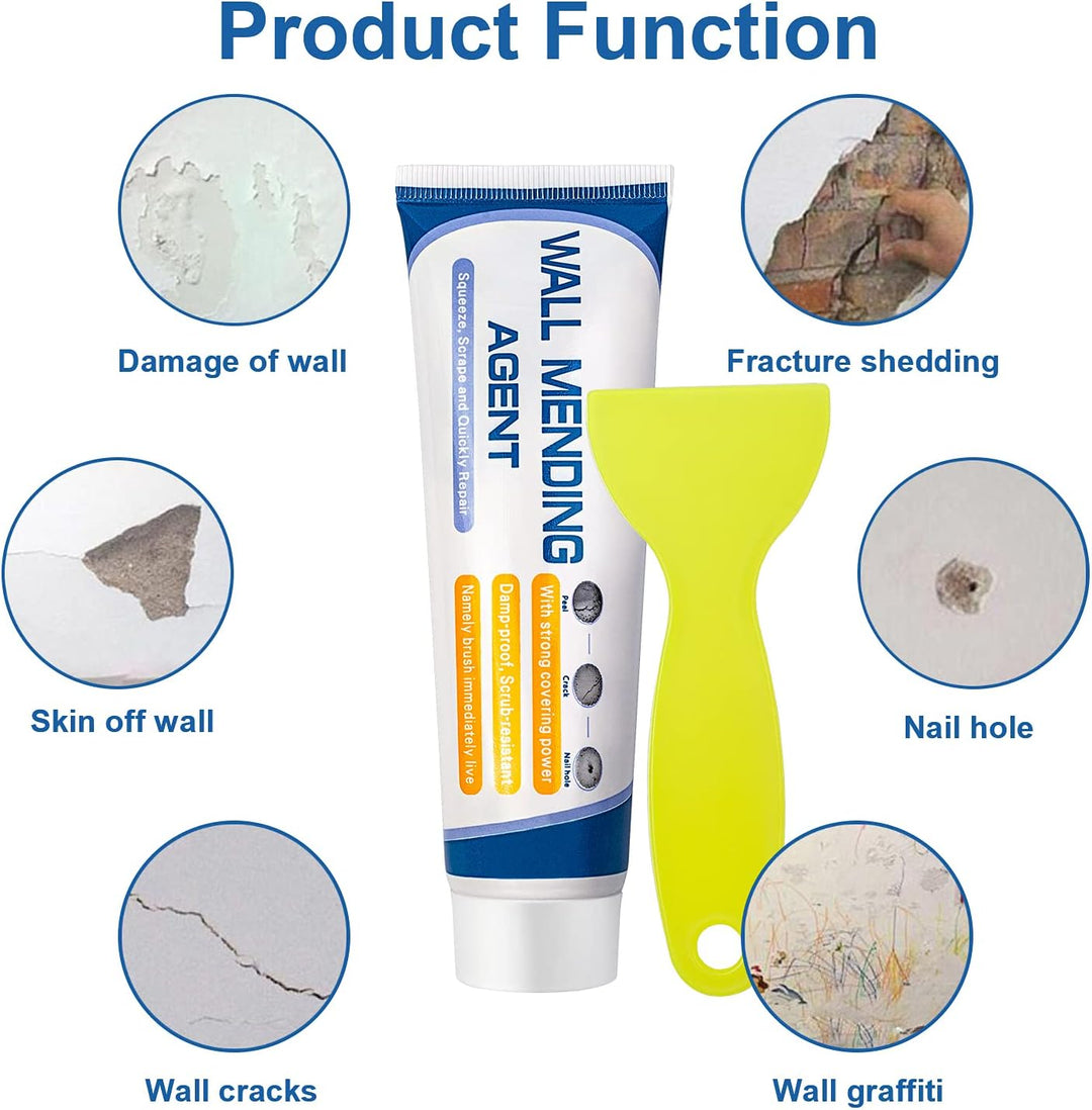 Wand-Reparaturpaste mit Dosierspitze | Trocknet in Minuten für nahtloses Finish | Für Gips, Beton &amp; gestrichene Wände | Sauber aufzutragen