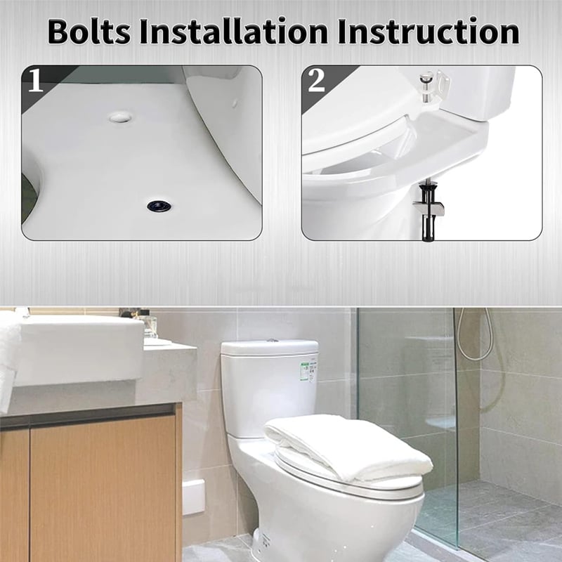WC-Sitz Befestigungsset mit Schrauben | Universale Ersatz-Bolzen für schnellen Austausch | Stabile Montage, passt auf viele Sitze | Für Reparatur &amp; Upgrade
